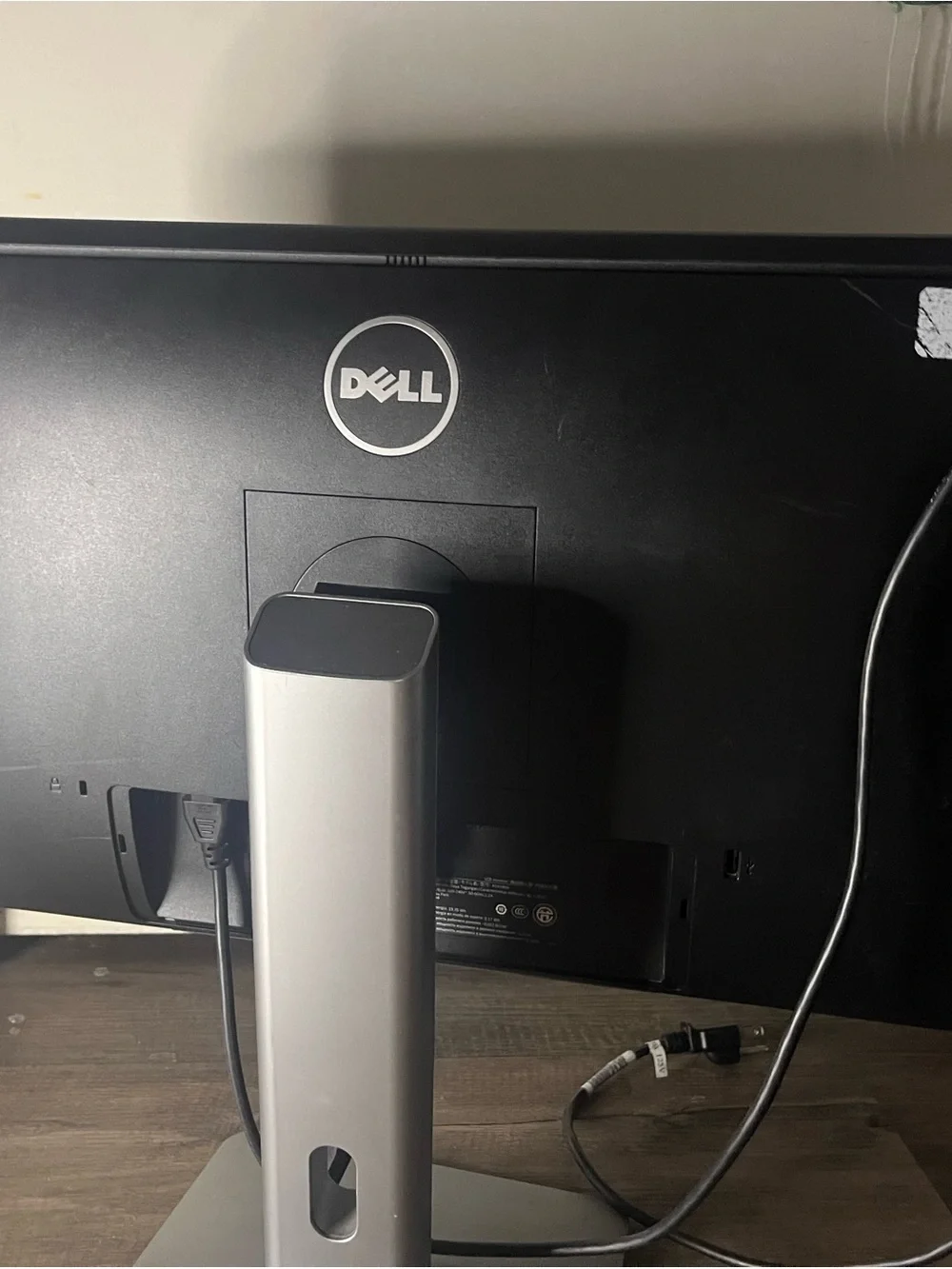 Dell Monitor in Black and Silver with Adjustable Stand